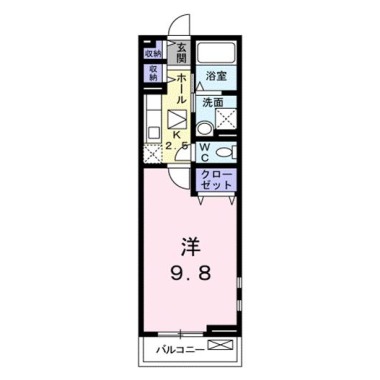 ライラック 101の間取り図