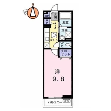 ライラック 203の間取り図