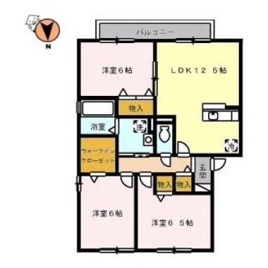 リヴェール A201の間取り図