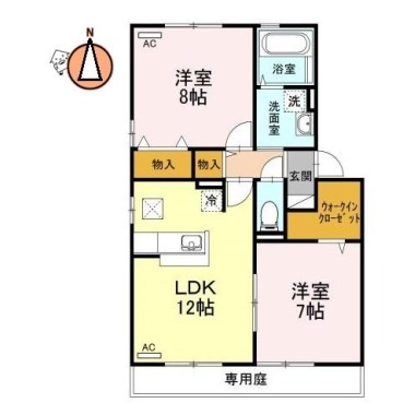 リヴェール B102の間取り図