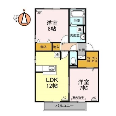 リヴェール B202の間取り図