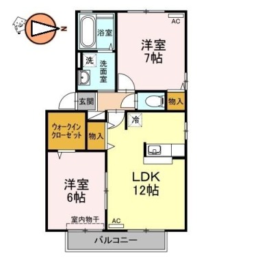 リヴェール E201の間取り図
