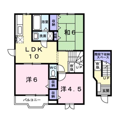 グレイスランド鳴門A 201の間取り図