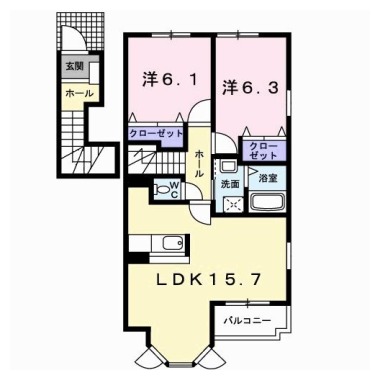 エテルノ B 201の間取り図