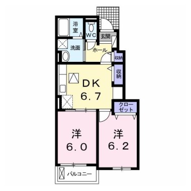 グレイス B 103の間取り図