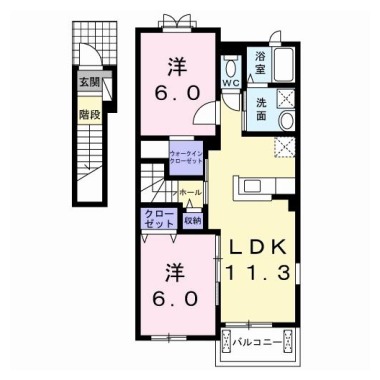 グレイス B 201の間取り図
