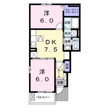 ユーズフラット 101の間取り図