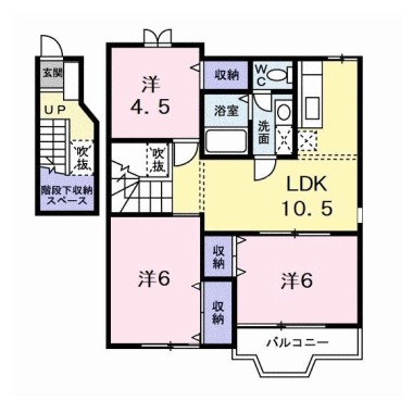 アムール・ハザカC 201の間取り図