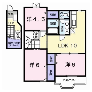 アムール・ハザカC 202の間取り図