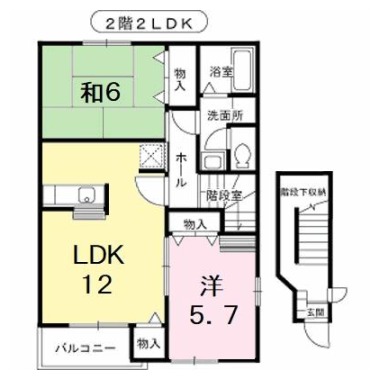 ジュネス99A 201の間取り図