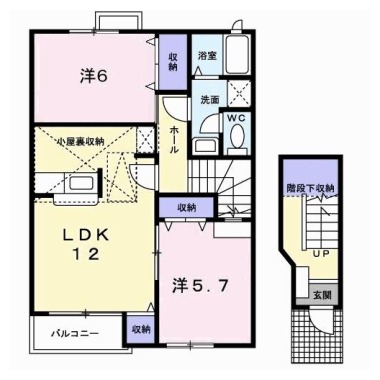 ジュネス99A 202の間取り図