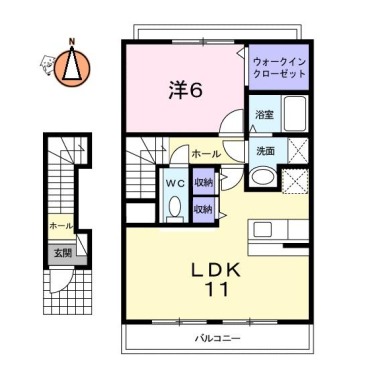 キャプリコートB 203の間取り図