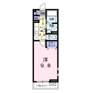 トロバドール中吉野 101の間取り図