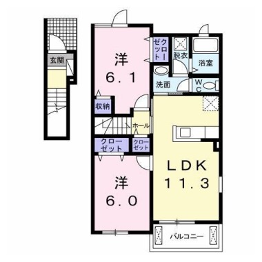 ボヌール旭野 201の間取り図