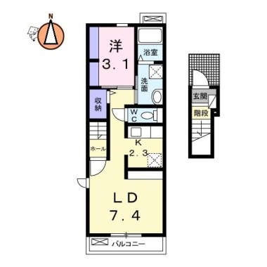 チェレステ A 205の間取り図