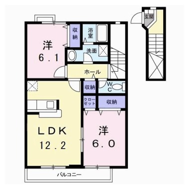 オーブ I 202の間取り図