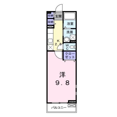 シャロル ワン 201の間取り図