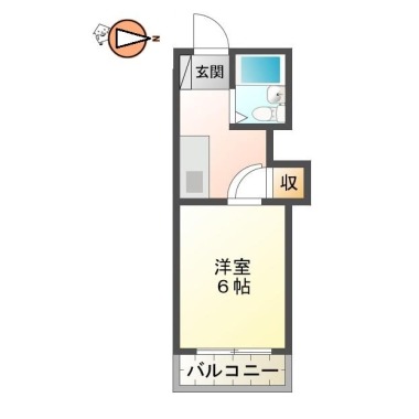 南庄町 マンション 1K 107の間取り図