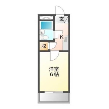 アポスタ蔵本公園 201の間取り図