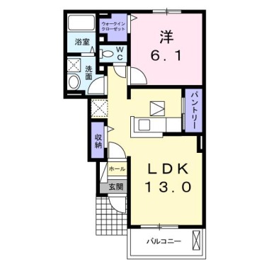 ミルト西新浜II 103の間取り図