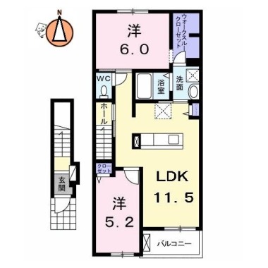 アルバ カーサII 202の間取り図