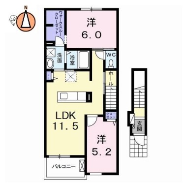 アルバ カーサII 205の間取り図