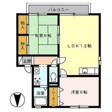 メゾネットクレール A203の間取り図