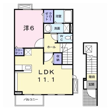プレアヴェニューD 201の間取り図