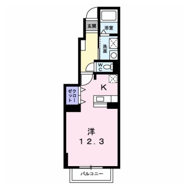 デュエル ミサキIII B 102の間取り図