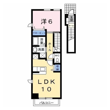 デュエル ミサキIII B 205の間取り図