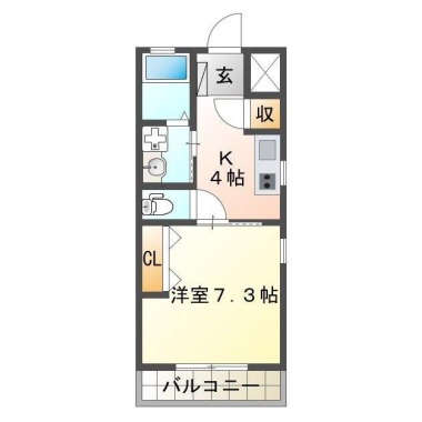 住吉 アパート 1K 103の間取り図