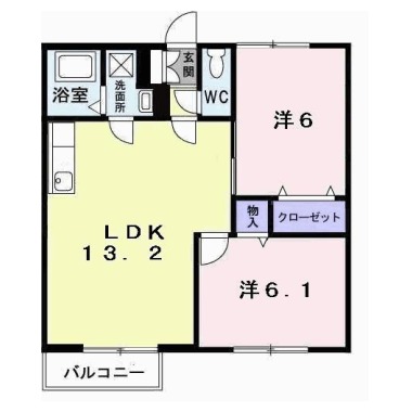 メイプレーヌII 101の間取り図