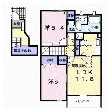 ガーデンハウスTADA A 202の間取り図