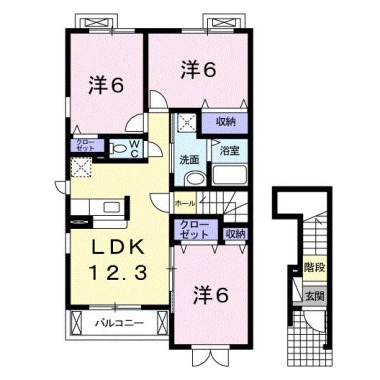 メゾンロアールII B 201の間取り図