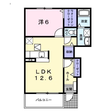 メゾンオーシャンA 102の間取り図