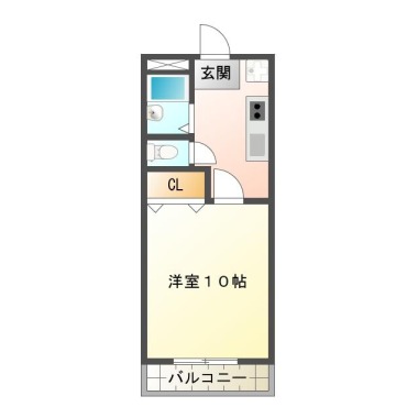 住吉 マンション 1K 303の間取り図