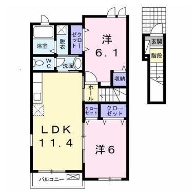 グリーンハイツ古城A 203の間取り図