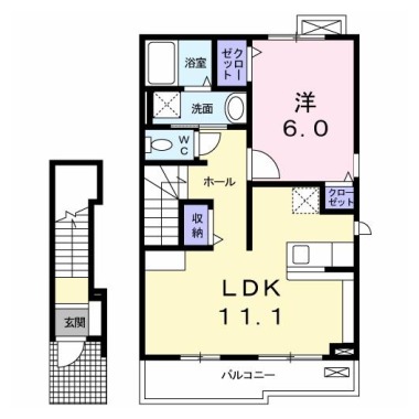 ラ・ニュアージュ 203の間取り図