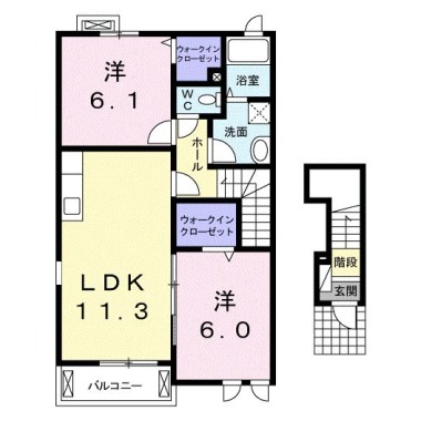 サンライズ A 201の間取り図