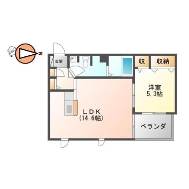 アタケイグレックビル 202の間取り図