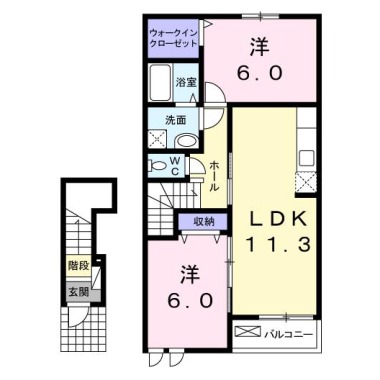 チェリーコート 202の間取り図