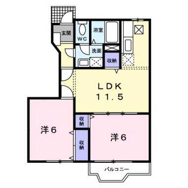 アウローラ III 102の間取り図