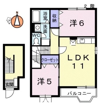 Law Flower 203の間取り図