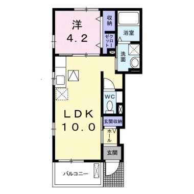 コッティ クワハラI 101の間取り図