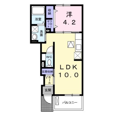 コッティ クワハラI 103の間取り図