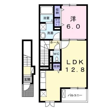 コッティ クワハラI 205の間取り図