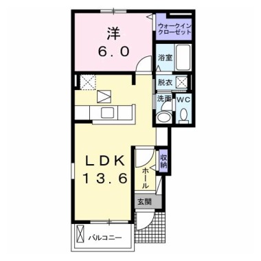 コンフォール矢三 C 101の間取り図