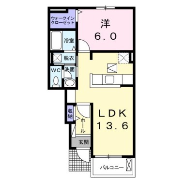 コンフォール矢三 C 102の間取り図