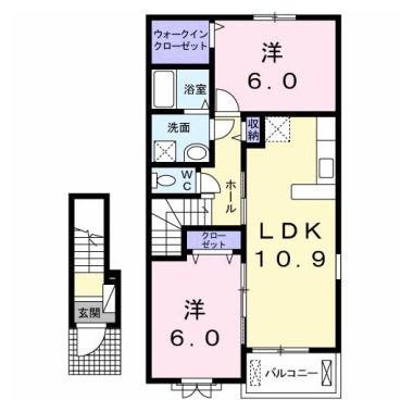 コンフォール矢三 C 203の間取り図