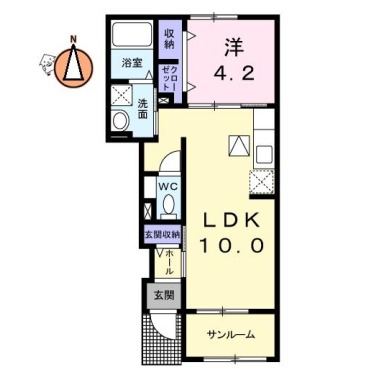 プレシア II 102の間取り図